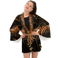 Abstract Background Particles Wave Long Sleeve Kimono by Vaneshart