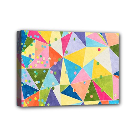 Abstract Background Colorful Mini Canvas 7  X 5  (stretched) by Vaneshart