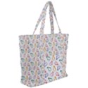 Linux Kernel Penguin Pattern Logo Zip Up Canvas Bag View2