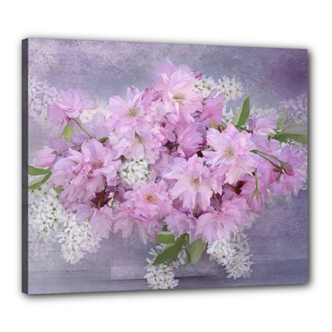 Nature Landscape Cherry Blossoms Canvas 24  X 20  (stretched) by Vaneshart
