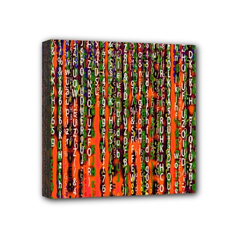 Matrix Technology Data Digital Mini Canvas 4  X 4  (stretched) by Vaneshart