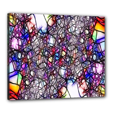 Web Network Abstract Connection Canvas 24  X 20  (stretched) by Vaneshart