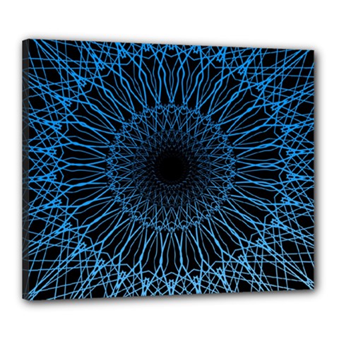 Abstract Rosette Web Network Canvas 24  X 20  (stretched) by Vaneshart