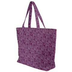 Leaf Pattern Lace Leaf Leaves Zip Up Canvas Bag by Vaneshart