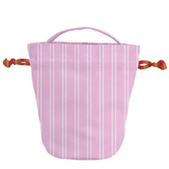 Nice Stripes - Blush Pink Drawstring Bucket Bag by FashionBoulevard