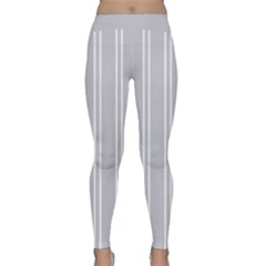 Nice Stripes - Cloudy Grey Classic Yoga Leggings by FashionBoulevard