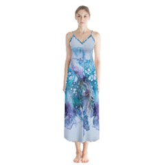 Sea Anemone Button Up Chiffon Maxi Dress by CKArtCreations