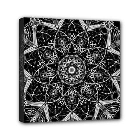 Black And White Pattern Mini Canvas 6  X 6  (stretched) by Sobalvarro