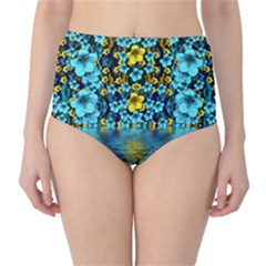 Flower Island And A Horizon Classic High-waist Bikini Bottoms by pepitasart