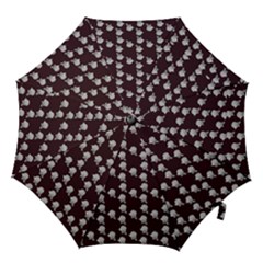 White Rose In Maroon Hook Handle Umbrellas (small) by snowwhitegirl