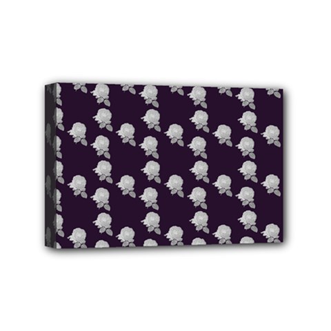 White Rose In Purple Mini Canvas 6  X 4  (stretched) by snowwhitegirl