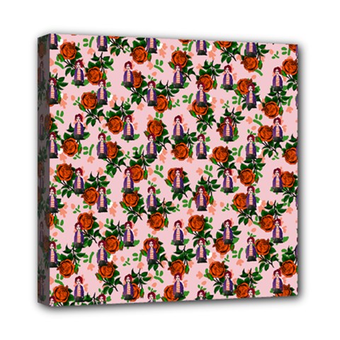 Fiola Pattern Pink Mini Canvas 8  X 8  (stretched) by snowwhitegirl