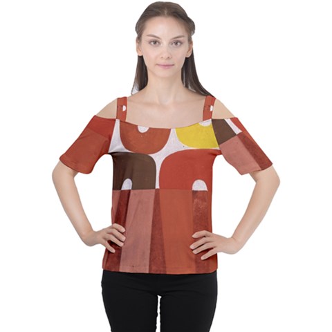 Sophie Taeuber Arp, Composition À Motifs D arceaux Ou Composition Horizontale Verticale Cutout Shoulder Tee by Sobalvarro