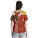 Sophie Taeuber Arp, Composition à Motifs D arceaux Ou Composition Horizontale Verticale V-Neck Flutter Sleeve Top View2