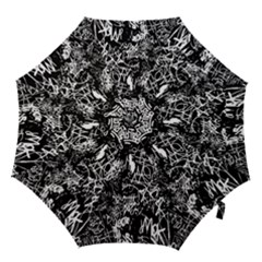 Graffiti Abstract Collage Print Pattern Hook Handle Umbrellas (small) by dflcprintsclothing
