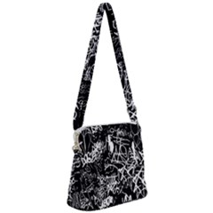 Graffiti Abstract Collage Print Pattern Zipper Messenger Bag by dflcprintsclothing