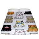 Cat Kitten Seamless Pattern Fitted Sheet (King Size) View1