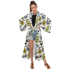 Everyday Things Pattern Maxi Kimono by Vaneshart