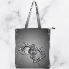 Decorative Clef, Zentangle Design Double Zip Up Tote Bag by FantasyWorld7