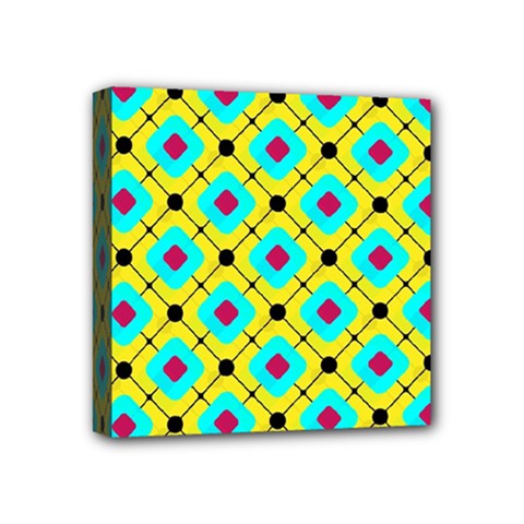 Pattern Tiles Square Design Modern Mini Canvas 4  X 4  (stretched) by Wegoenart