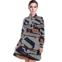 Migraine Long Sleeve Chiffon Shirt Dress by WILLBIRDWELL