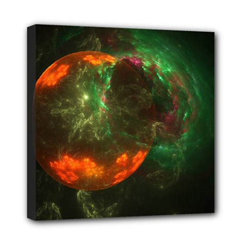 Space Cosmos Galaxy Universe Sky Mini Canvas 8  X 8  (stretched) by Wegoenart