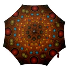 Fractal Fantasy Design Swirl Hook Handle Umbrellas (small) by Wegoenart