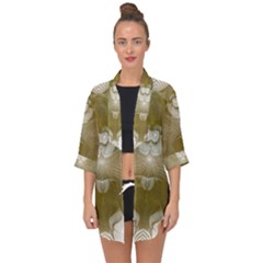Fractal Background Pattern Creative Open Front Chiffon Kimono by Wegoenart