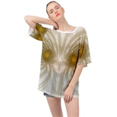 Fractal Fantasy Background Pattern Oversized Chiffon Top by Wegoenart