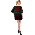 Fractal Abstract Background Pattern Oversized Chiffon Top View2