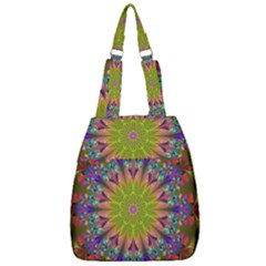 Fractal Abstract Background Pattern Center Zip Backpack by Wegoenart