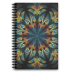Fractal Flower Fantasy Floral 5 5  X 8 5  Notebook by Wegoenart