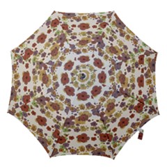Multicolored Floral Collage Print Hook Handle Umbrellas (small) by dflcprintsclothing