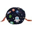 Space Astronomy Decorative Symbols Seamless Pattern Vector Illustration Drawstring Bucket Bag View3