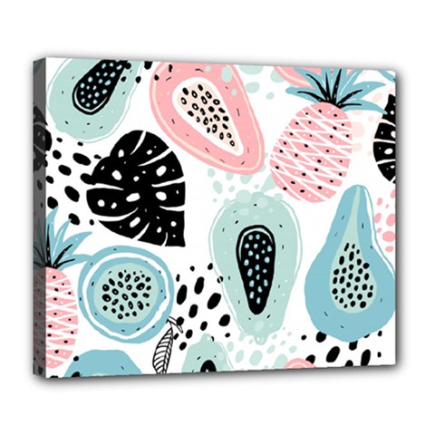 Seamless Pattern With Fruits Deluxe Canvas 24  X 20  (stretched) by Nexatart