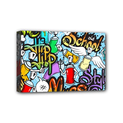 Graffiti Characters Seamless Patternm Mini Canvas 6  X 4  (stretched) by Nexatart
