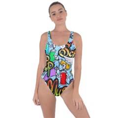 Graffiti Characters Seamless Patternm Bring Sexy Back Swimsuit by Nexatart