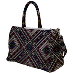 Zentangle Style Geometric Ornament Pattern Duffel Travel Bag by Nexatart
