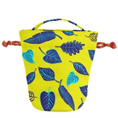 Leaves Pattern Picture Detail Drawstring Bucket Bag by Nexatart
