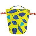 Leaves Pattern Picture Detail Drawstring Bucket Bag View1