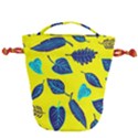 Leaves Pattern Picture Detail Drawstring Bucket Bag View2