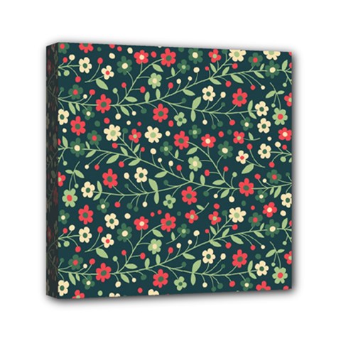 Flowering Branches Seamless Pattern Mini Canvas 6  X 6  (stretched) by Nexatart