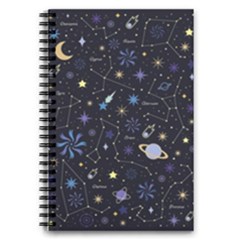 Starry Night  Space Constellations  Stars  Galaxy  Universe Graphic  Illustration 5 5  X 8 5  Notebook by Nexatart