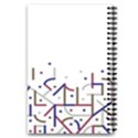 Lines And Dots Motif Geometric Print 5.5  x 8.5  Notebook View2