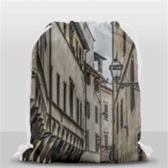 Houses At Historic Center Of Florence, Italy Drawstring Bag (small) by dflcprintsclothing