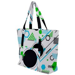 Geometric Shapes Background Zip Up Canvas Bag by Vaneshart