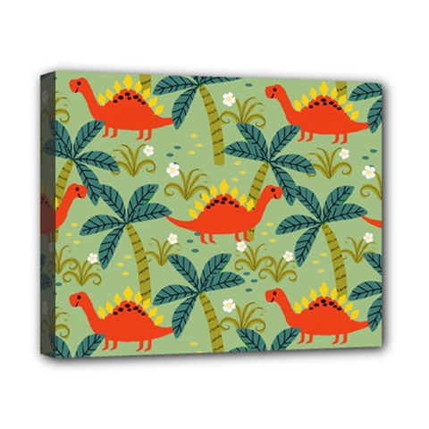 Cute Colorful Dinosaur Seamless Pattern Canvas 10  X 8  (stretched) by Vaneshart