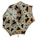 Seamless Pattern With Dinosaurs Silhouette Hook Handle Umbrellas (Medium) View2