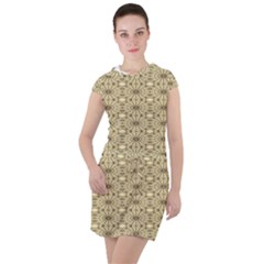 Digital Flowers Drawstring Hooded Dress by Sparkle