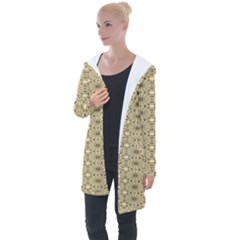 Digital Flowers Longline Hooded Cardigan by Sparkle